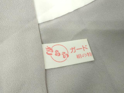 平和屋着物●上質な色無地　銀鼠色　正絹　逸品　DABH9265ps
