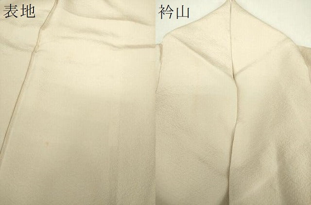 平和屋着物●上質な色無地　肌色　正絹　逸品　DABH9266ps