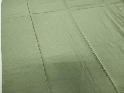 平和屋着物●上質な色無地　山葵色　正絹　逸品　DABH9271ps