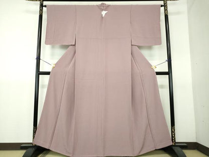 平和屋着物●上質な色無地　江戸鼠色　正絹　逸品　未使用　DABH9278ps