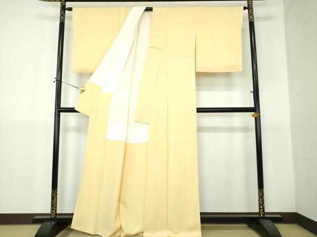 平和屋着物●訪問着　人物風景地紋　砥の粉色　正絹　逸品　未使用　DABH9279ps