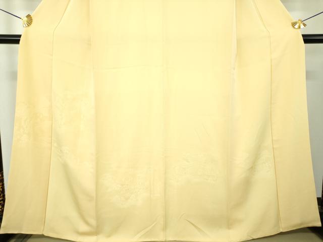 平和屋着物●訪問着　人物風景地紋　砥の粉色　正絹　逸品　未使用　DABH9279ps