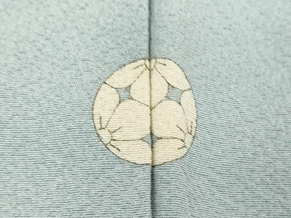平和屋着物●上質な色無地　作家物　霞地紋　秘色色　正絹　逸品　未使用　DABH9286ps