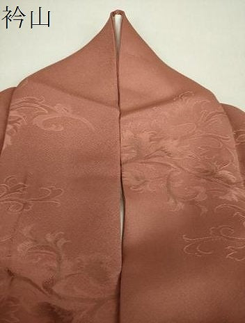 平和屋着物●上質な小紋　地紋起こし　唐草文　真赭色　正絹　逸品　DABH9291ps