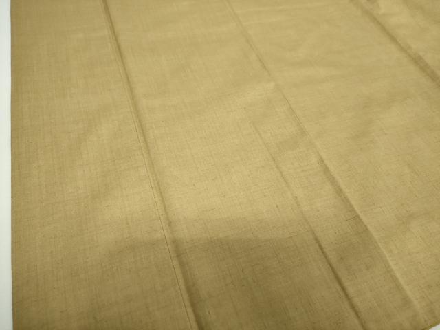 平和屋着物●結城紬　色無地　榛色　正絹　逸品　DABH9293ps