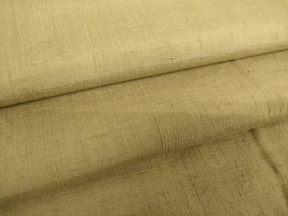 平和屋着物●結城紬　色無地　榛色　正絹　逸品　DABH9293ps