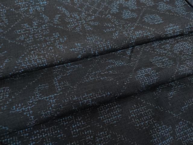 平和屋着物●結城紬　80亀甲　檜垣花文　正絹　逸品　DABH9294ps