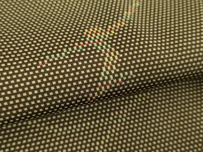 平和屋着物●上質なお召　文字文　正絹　逸品　未使用　DABH9296ps