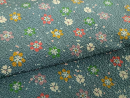 平和屋着物●上質な小紋　舞花文　正絹　逸品　未使用　DABH9297ps