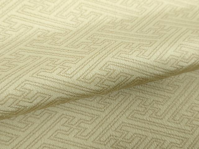 平和屋着物●上質なお召　紗綾形文　正絹　逸品　DABH9298ps