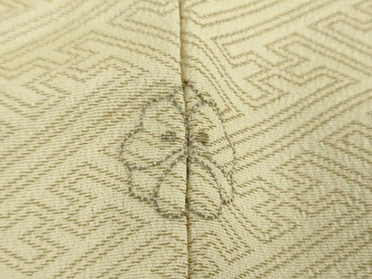 平和屋着物●上質なお召　紗綾形文　正絹　逸品　DABH9298ps