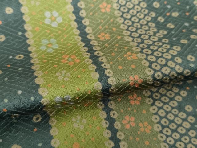 平和屋着物●上質な小紋　花間道　正絹　逸品　DABH9301ps
