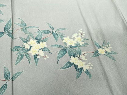 平和屋着物●訪問着　作家物　卯の花　正絹　逸品　DABH9303ps