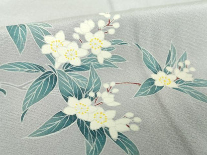 平和屋着物●訪問着　作家物　卯の花　正絹　逸品　DABH9303ps