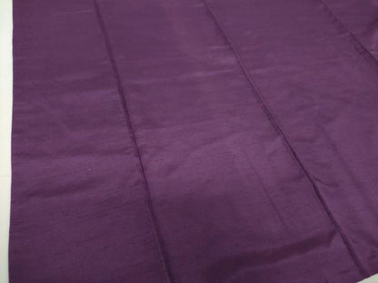 平和屋着物●上質な紬　色無地　葡萄色　正絹　逸品　DABH9309ps