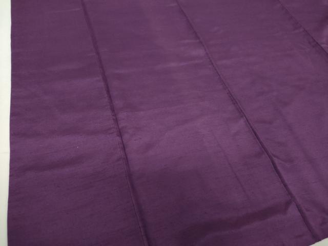 平和屋着物●上質な紬　色無地　葡萄色　正絹　逸品　DABH9309ps