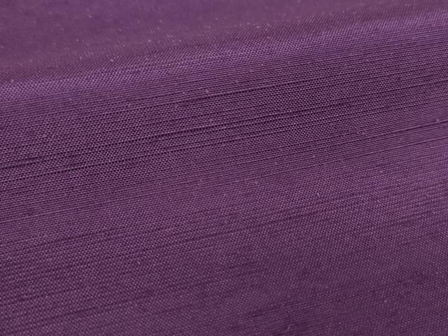 平和屋着物●上質な紬　色無地　葡萄色　正絹　逸品　DABH9309ps