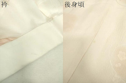 平和屋着物●上質な長襦袢　無双仕立て　梅地紋　暈し染め　正絹　逸品　未使用　DABH9312ps