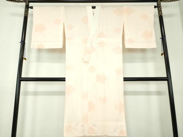 平和屋着物●上質な長襦袢　無双仕立て　梅地紋　暈し染め　正絹　逸品　未使用　DABH9312ps