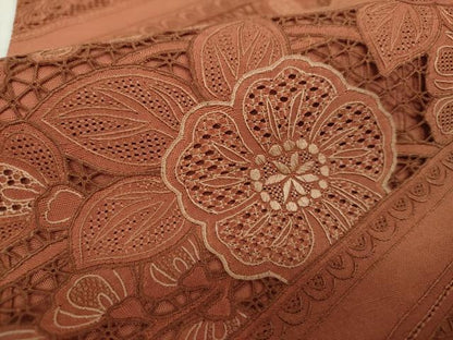 平和屋着物●中国三大刺繍　スワトウ相良刺繍　汕頭相良刺繍　総刺繍　太鼓柄袋帯　紬地　辻が花　正絹　逸品　DABH9349ps