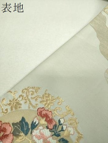 平和屋着物▼六通柄袋帯　唐織　花冠風韻　金糸　正絹　逸品　DABH9355ps