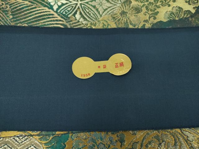 平和屋着物▼西陣　平井機業店謹製　太鼓柄袋帯　道長更紗花文　金糸　引箔　健勝苑扱い　証紙付き　正絹　逸品　DABH9365ps