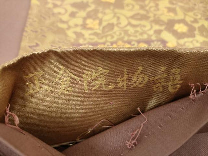 平和屋着物▼六通柄袋帯　正倉院物語　金糸　正絹　逸品　DABH9369ps