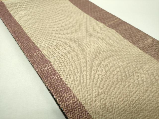 平和屋着物▼両面　六通柄袋帯　正倉院花間道　金糸　正絹　逸品　DABH9382ps
