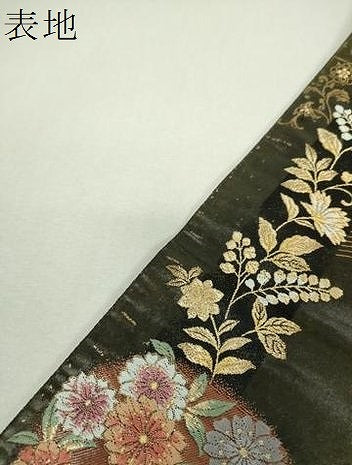 平和屋着物▼六通柄袋帯　元禄格天文　金銀糸　引箔　正絹　逸品　DABH9435ps