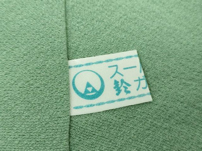 平和屋着物●本草木染作家　瑞寶　色無地　薄青色　鈴乃屋扱い　正絹　逸品　未使用　DABH9449ps