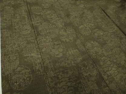 平和屋着物●結城紬　100亀甲　雪輪重ね花文　正絹　逸品　DABH9453ps