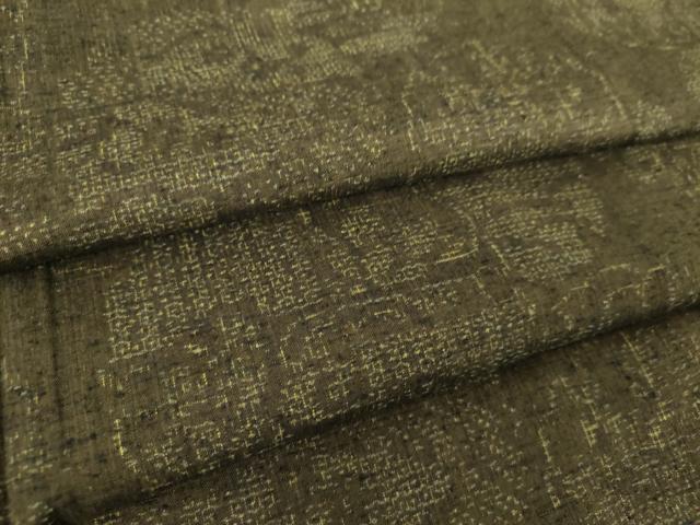 平和屋着物●結城紬　100亀甲　雪輪重ね花文　正絹　逸品　DABH9453ps
