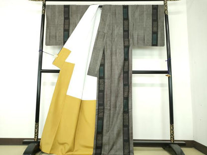 平和屋着物●本場大島紬　9マルキ　花間道　正絹　逸品　未使用　DABH9455ps