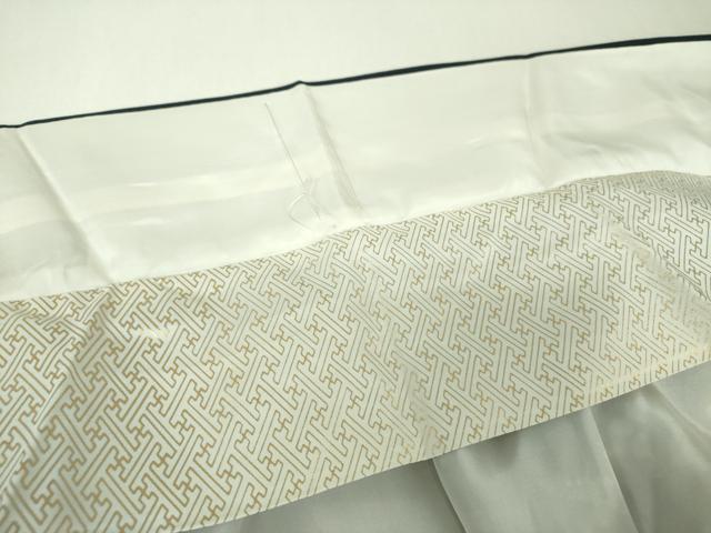 平和屋着物●訪問着　駒刺繍　柴垣笹梅舟文　沢瀉　暈し染め　金彩　ロング丈　正絹　逸品　DABH9458ps