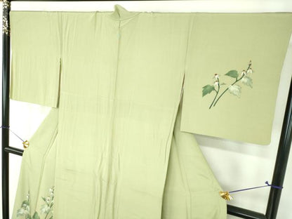 平和屋着物●訪問着　ろうけつ染め　草花文　正絹　逸品　DABH9459ps