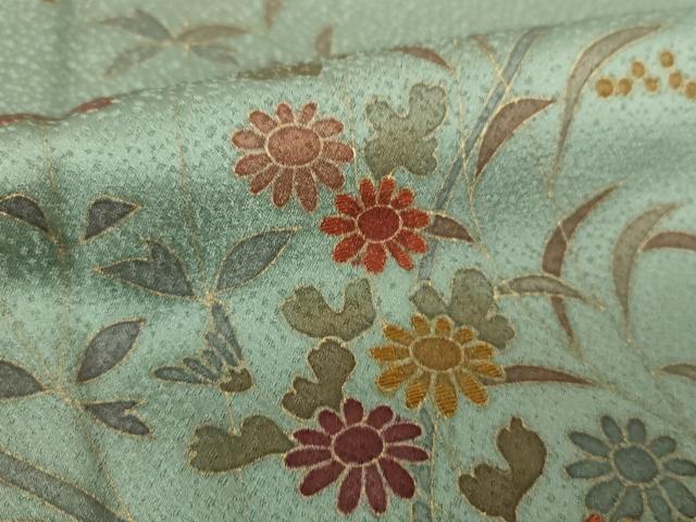 平和屋着物●訪問着　刺繍　草花文　金彩　そごう扱い　正絹　逸品　DABH9462ps