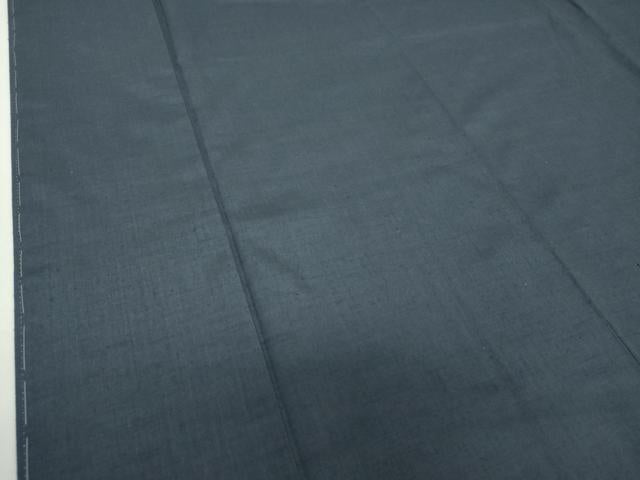 平和屋着物●結城紬　色無地　鉄御納戸色　正絹　逸品　未使用　DABH9472ps