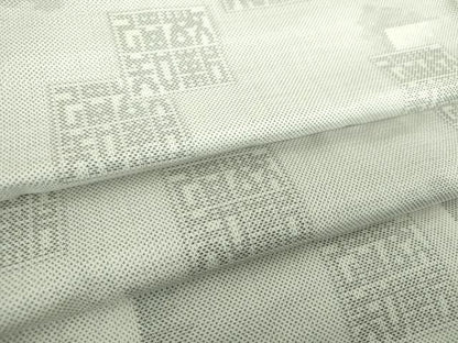 平和屋着物●本場大島紬　白大島　9マルキ　文字文　正絹　逸品　DABH9473ps