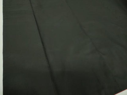平和屋着物●本場縞大島紬　色無地　黒地　正絹　逸品　DABH9476ps