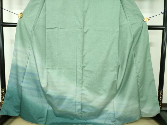 平和屋着物●訪問着　紬地　霞文　正絹　逸品　DABH9478ps