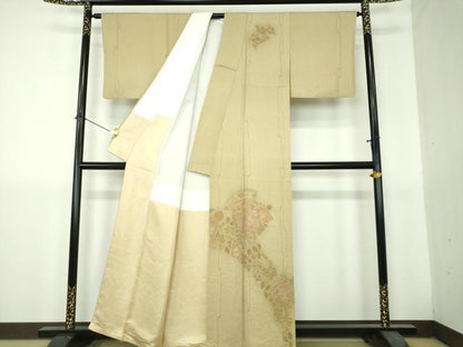 平和屋着物●中国三大刺繍　スワトウ相良刺繍　汕頭相良刺繍　総刺繍　訪問着　地紙重ね花文　正絹　逸品　DABH9483ps