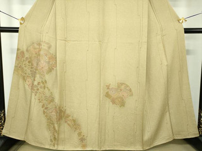 平和屋着物●中国三大刺繍　スワトウ相良刺繍　汕頭相良刺繍　総刺繍　訪問着　地紙重ね花文　正絹　逸品　DABH9483ps
