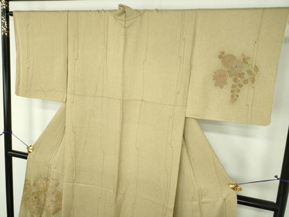 平和屋着物●中国三大刺繍　スワトウ相良刺繍　汕頭相良刺繍　総刺繍　訪問着　地紙重ね花文　正絹　逸品　DABH9483ps