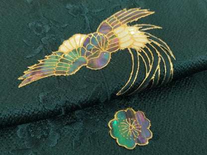 平和屋着物●中国三大刺繍　スワトウ刺繍　汕頭刺繍　総刺繍　訪問着　螺鈿　鳳凰枝垂れ桜　金彩　正絹　逸品　DABH9488ps