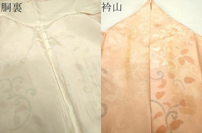 平和屋着物●上質な小紋　地紋起こし　花唐草文　正絹　逸品　DABH9489ps