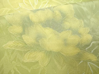平和屋着物●上質な小紋　地紋起こし　草花文　暈し染め　正絹　逸品　未使用　DABH9495ps