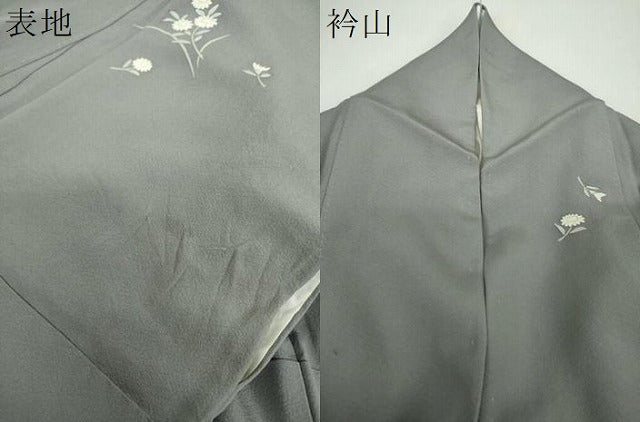 平和屋着物●京童人形絵師　高橋翠延　訪問着　手描き　童子　秋草文　金彩　正絹　逸品　DABH9497ps