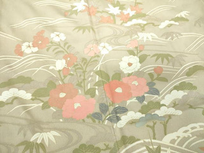 平和屋着物●訪問着　立波花文　金彩　正絹　逸品　DABH9500ps