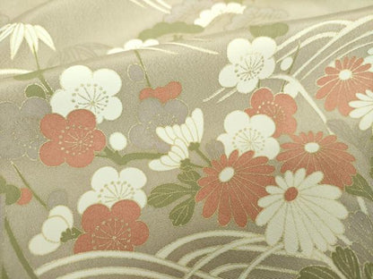 平和屋着物●訪問着　立波花文　金彩　正絹　逸品　DABH9500ps