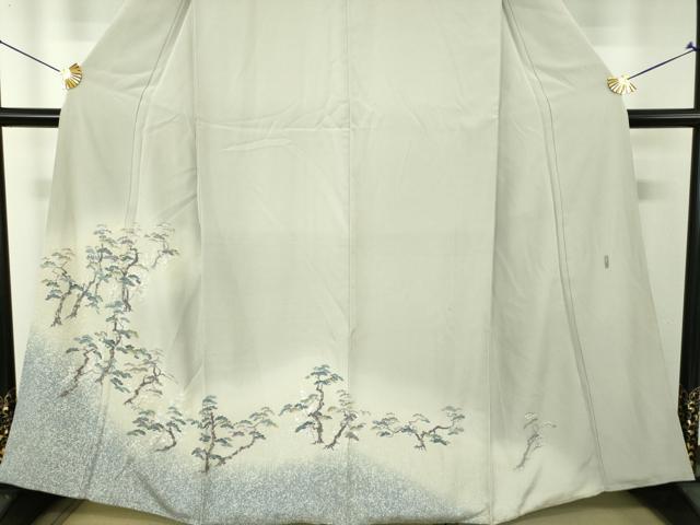 平和屋着物●訪問着　友禅　作家物　梅松文　暈し染め　正絹　逸品　DABH9501ps